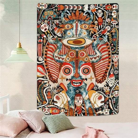 Abstract Monster Tapestry Trippy Tapestry Hippie Tapestry Psychedelic Bo…